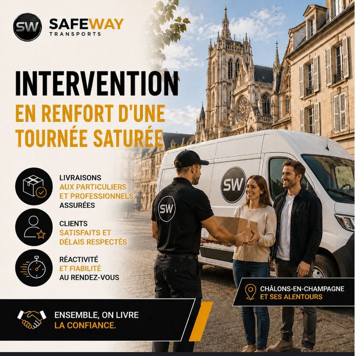 SafeWay Transports — intervention en renfort à Châlons-en-Champagne